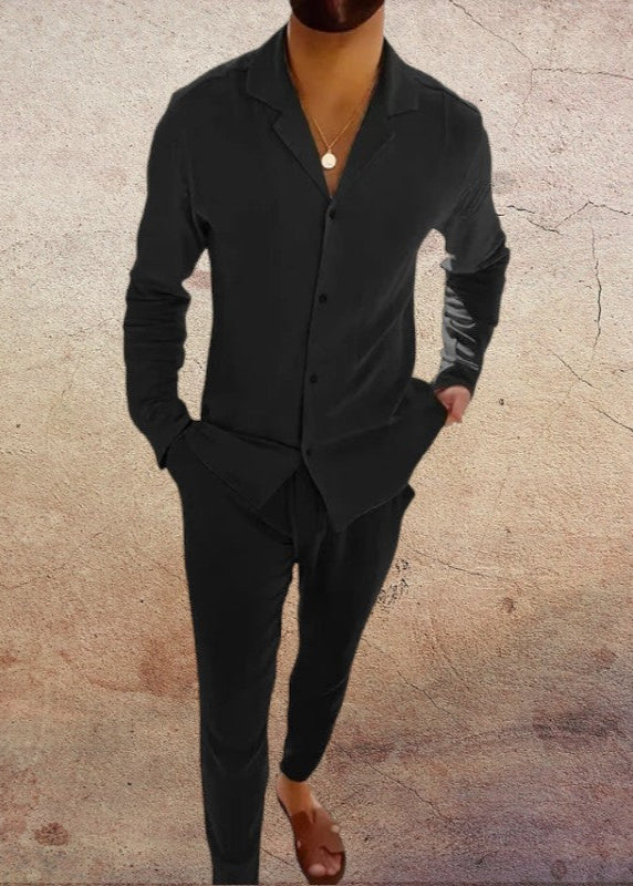 TWO-PIECE LINNEN MEN'S SET