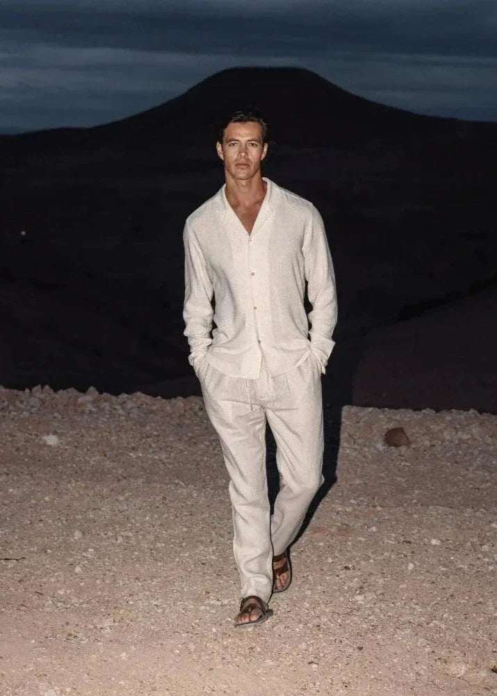 TWO-PIECE LINNEN MEN'S SET