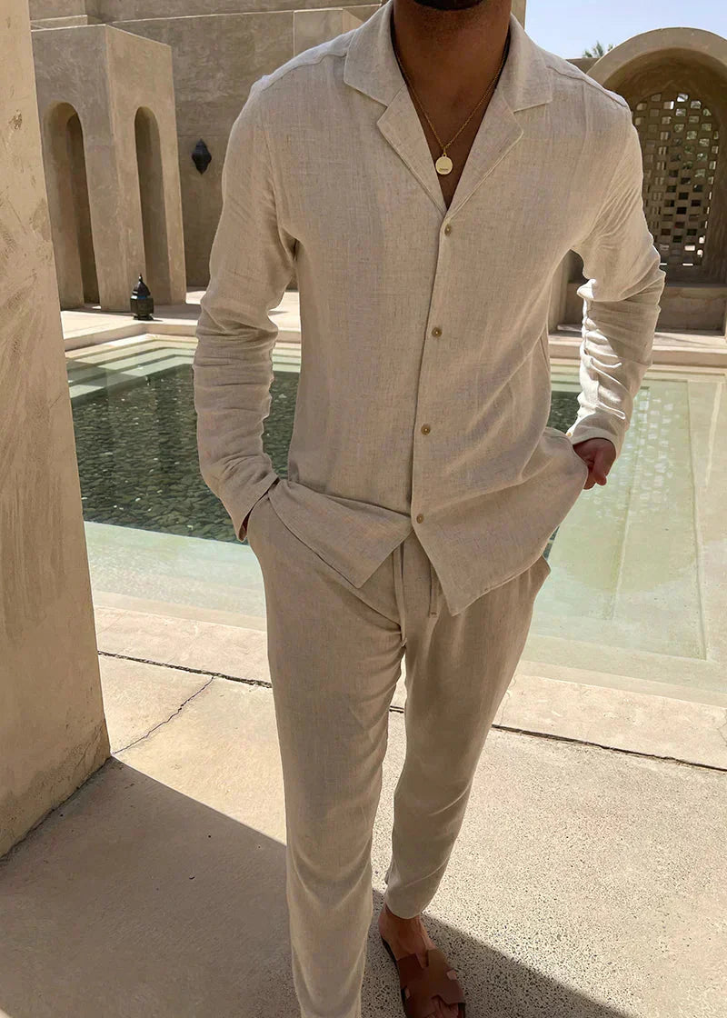 TWO-PIECE LINNEN MEN'S SET