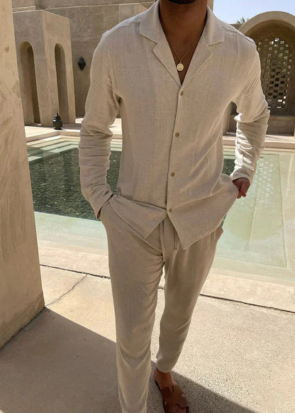 TWO-PIECE LINNEN MEN'S SET