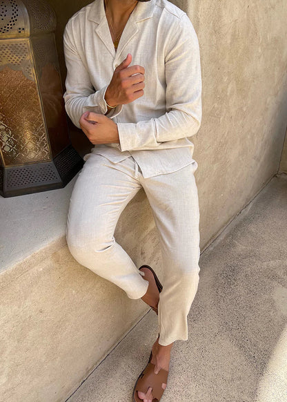 TWO-PIECE LINNEN MEN'S SET